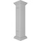 Ekena Millwork 8"W x 40"H Straight Newel Post with Panel, Flat Capital & Base Trim (Installation kit included) NWL08X40SPF0B0 - alternate 2
